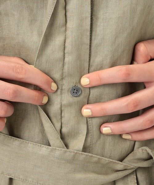 TOMORROWLAND / トゥモローランド ミニ丈・ひざ丈ワンピース | ライトウェイトリネン シャツワンピース WKO6965 | 詳細9