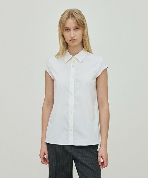 TOMORROWLAND / トゥモローランド シャツ・ブラウス | コットンストレッチポプリン キャップスリーブシャツ | 詳細2