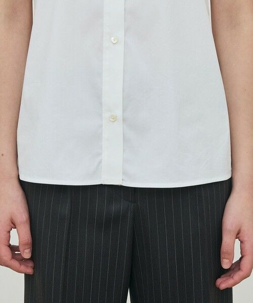 TOMORROWLAND / トゥモローランド シャツ・ブラウス | コットンストレッチポプリン キャップスリーブシャツ | 詳細7