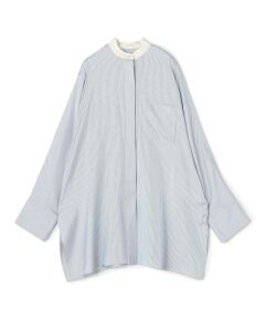 TOMORROWLAND / トゥモローランド シャツ・ブラウス（半袖以外） | シルクストライプ バンドカラーシャツ