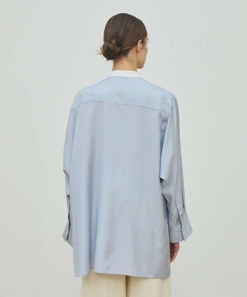 TOMORROWLAND / トゥモローランド シャツ・ブラウス（半袖以外） | シルクストライプ バンドカラーシャツ | 詳細4