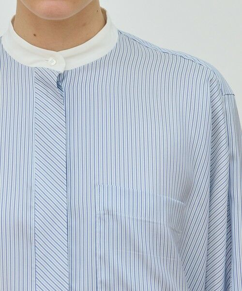 TOMORROWLAND / トゥモローランド シャツ・ブラウス（半袖以外） | シルクストライプ バンドカラーシャツ | 詳細5