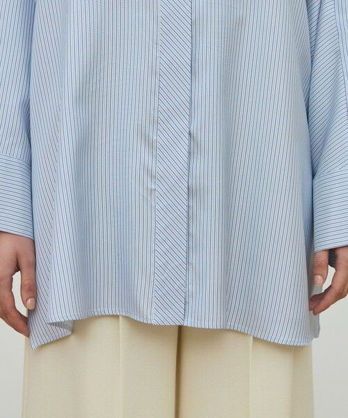 TOMORROWLAND / トゥモローランド シャツ・ブラウス（半袖以外） | シルクストライプ バンドカラーシャツ | 詳細7