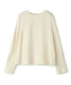 TOMORROWLAND / トゥモローランド シャツ・ブラウス（半袖以外） | レーヨンウールサテン クルーネックプルオーバー