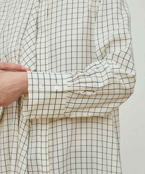 TOMORROWLAND / トゥモローランド シャツ・ブラウス（半袖以外） | プレイドセルロースツイル フロンドレープシャツ | 詳細6