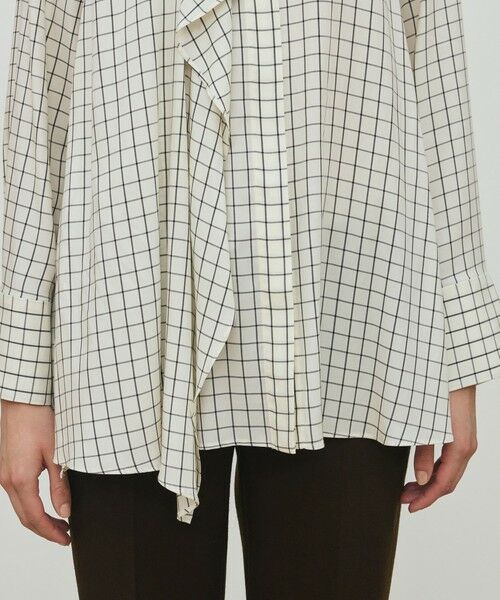TOMORROWLAND / トゥモローランド シャツ・ブラウス（半袖以外） | プレイドセルロースツイル フロンドレープシャツ | 詳細7