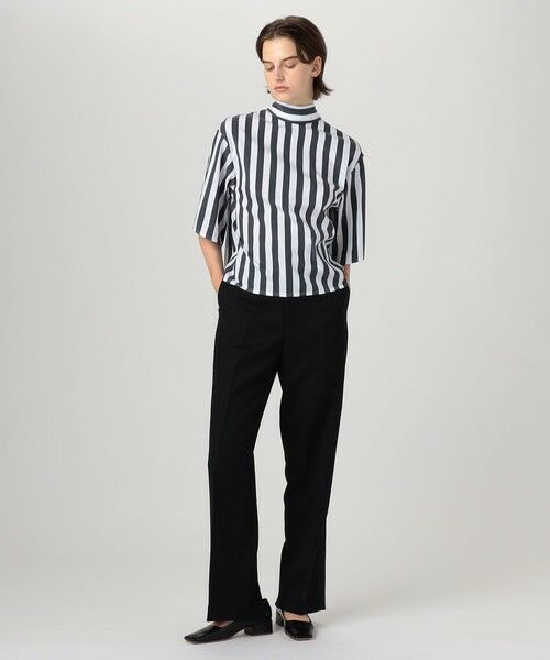 TOMORROWLAND / トゥモローランド シャツ・ブラウス | コットンナイロンストレッチストライプ タイブラウス | 詳細1