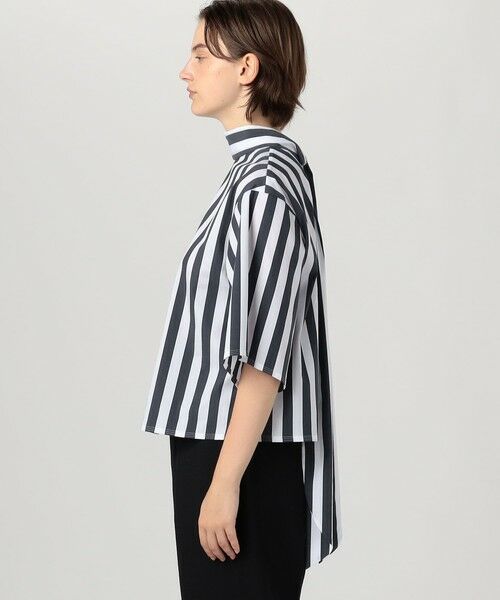 TOMORROWLAND / トゥモローランド シャツ・ブラウス | コットンナイロンストレッチストライプ タイブラウス | 詳細3