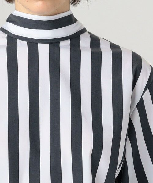 TOMORROWLAND / トゥモローランド シャツ・ブラウス | コットンナイロンストレッチストライプ タイブラウス | 詳細5