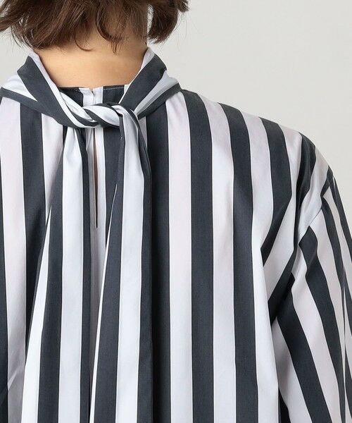 TOMORROWLAND / トゥモローランド シャツ・ブラウス | コットンナイロンストレッチストライプ タイブラウス | 詳細6