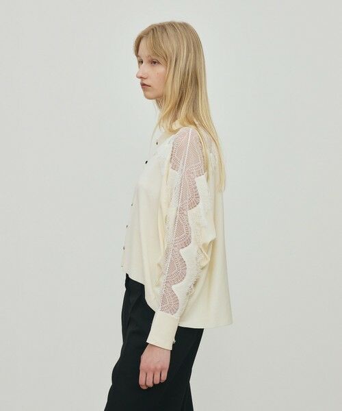 TOMORROWLAND / トゥモローランド ニット・セーター | レースコンビニット シャツトップス | 詳細3