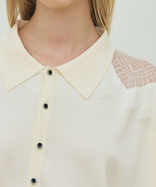 TOMORROWLAND / トゥモローランド ニット・セーター | レースコンビニット シャツトップス | 詳細5
