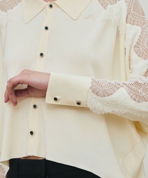 TOMORROWLAND / トゥモローランド ニット・セーター | レースコンビニット シャツトップス | 詳細6