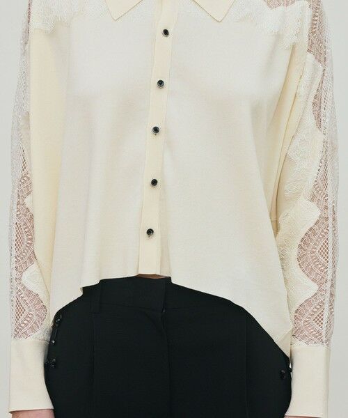 TOMORROWLAND / トゥモローランド ニット・セーター | レースコンビニット シャツトップス | 詳細7
