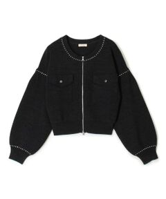 TOMORROWLAND / トゥモローランド カーディガン・ボレロ | ハーフカーディガン ジップアップブルゾン
