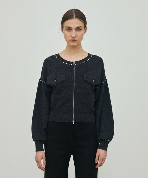 TOMORROWLAND / トゥモローランド カーディガン・ボレロ | ハーフカーディガン ジップアップブルゾン | 詳細2