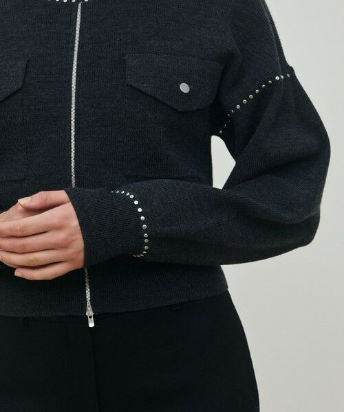 TOMORROWLAND / トゥモローランド カーディガン・ボレロ | ハーフカーディガン ジップアップブルゾン | 詳細7