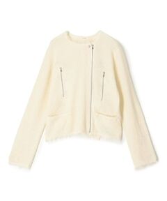 TOMORROWLAND / トゥモローランド その他アウター | カールヤーンニット ライダースジャケット