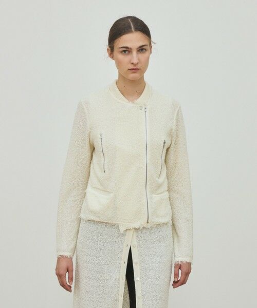 TOMORROWLAND / トゥモローランド その他アウター | カールヤーンニット ライダースジャケット | 詳細2