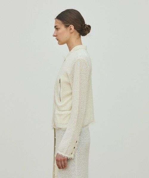 TOMORROWLAND / トゥモローランド その他アウター | カールヤーンニット ライダースジャケット | 詳細3