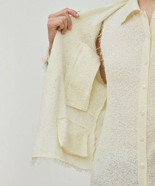 TOMORROWLAND / トゥモローランド その他アウター | カールヤーンニット ライダースジャケット | 詳細5