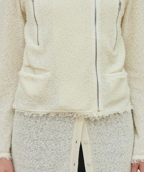 TOMORROWLAND / トゥモローランド その他アウター | カールヤーンニット ライダースジャケット | 詳細8