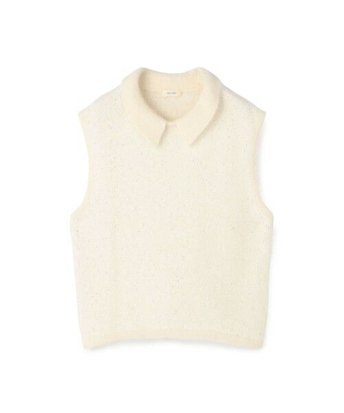 【デプレ トゥモローランド】新品　フォックス　カシミヤ　半袖　ニット　ふわふわ デプレ トゥモローランド】新品 フォックス カシミヤ 半袖