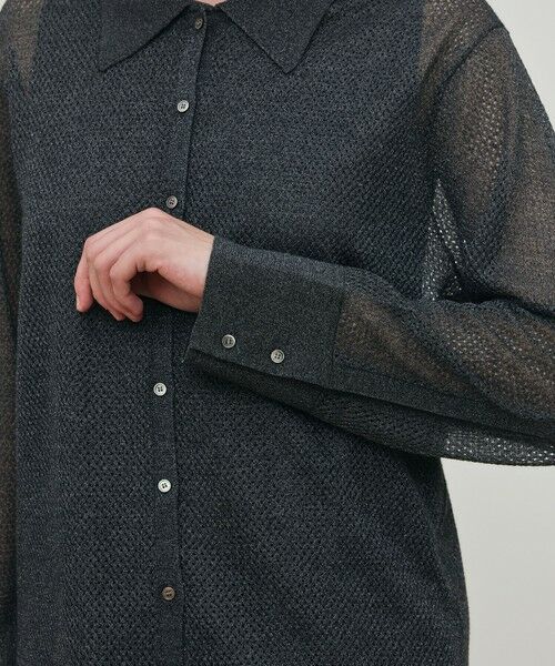 TOMORROWLAND / トゥモローランド ニット・セーター | レーヨンポリエステルシアーニット レギュラーカラーシャツ | 詳細6