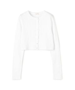 TOMORROWLAND / トゥモローランド カーディガン・ボレロ | アイレットジャージー クロップドカーディガン