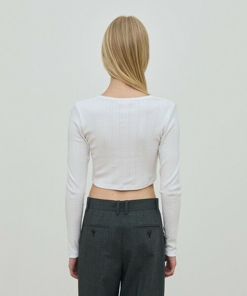 TOMORROWLAND / トゥモローランド カーディガン・ボレロ | アイレットジャージー クロップドカーディガン | 詳細4