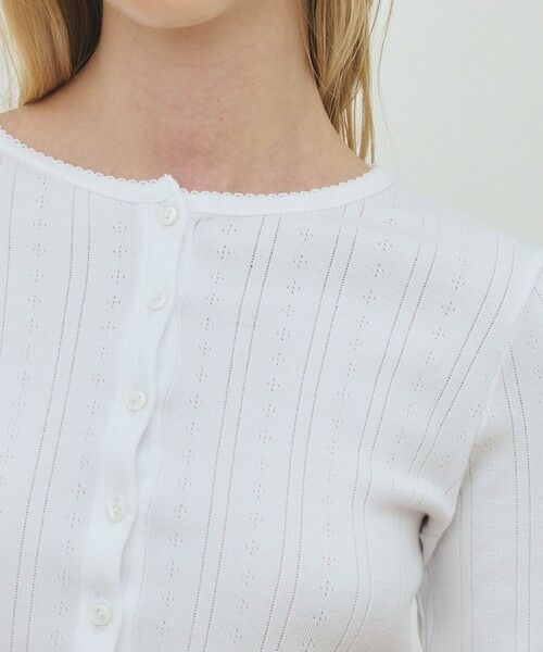 TOMORROWLAND / トゥモローランド カーディガン・ボレロ | アイレットジャージー クロップドカーディガン | 詳細5