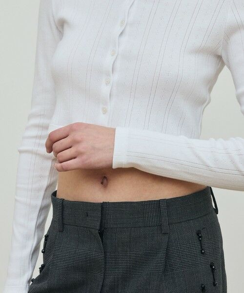 TOMORROWLAND / トゥモローランド カーディガン・ボレロ | アイレットジャージー クロップドカーディガン | 詳細6