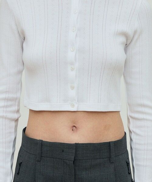 TOMORROWLAND / トゥモローランド カーディガン・ボレロ | アイレットジャージー クロップドカーディガン | 詳細7