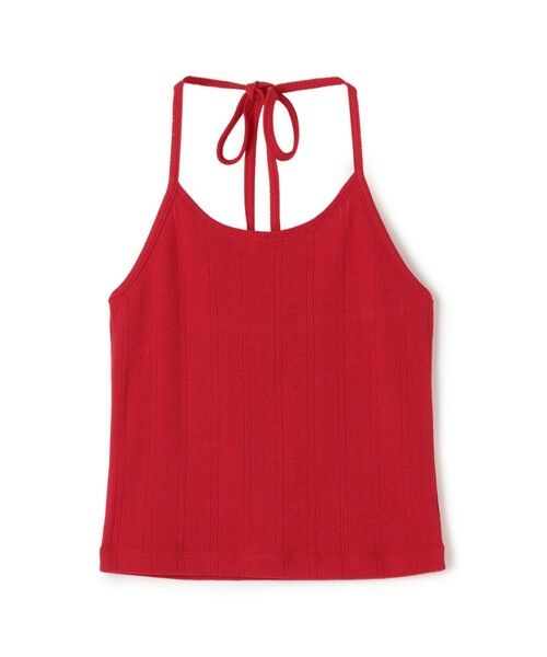 TOMORROWLAND/トゥモローランド アイレットジャージー ホルターネック キャミソール 35 レッド F