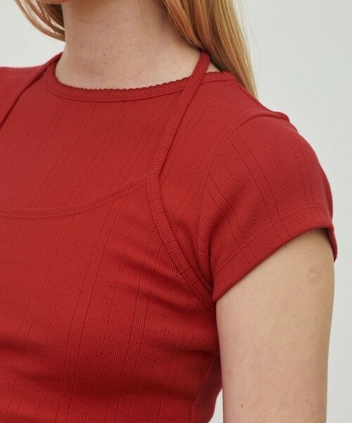 TOMORROWLAND / トゥモローランド キャミソール・チューブトップ | アイレットジャージー ホルターネック キャミソール | 詳細6