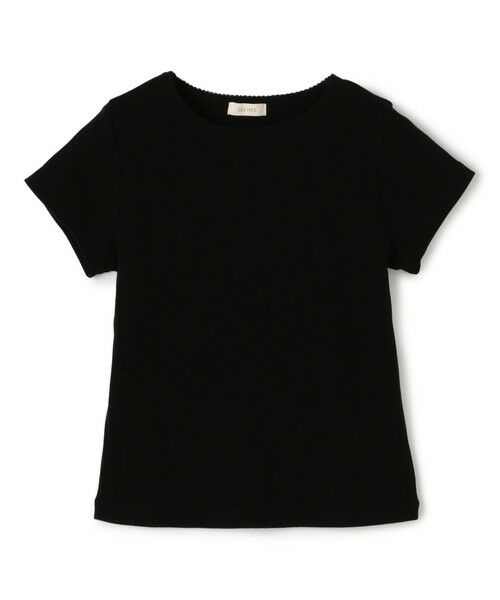 TOMORROWLAND/トゥモローランド アイレットジャージー ミニTシャツ 19 ブラック F