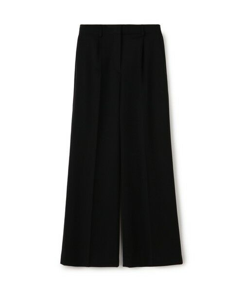 TOMORROWLAND/トゥモローランド ウールドスキン ワンタックパンツ 19 ブラック 32(5号)