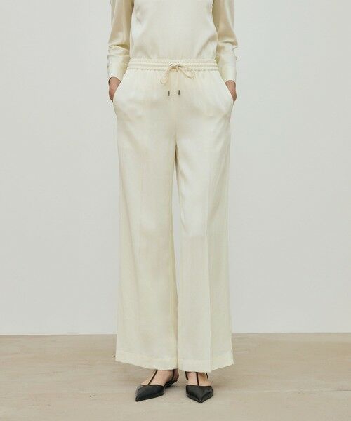 TOMORROWLAND / トゥモローランド その他パンツ | レーヨンウールサテン イージーストレートパンツ | 詳細2