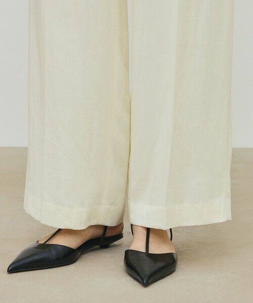 TOMORROWLAND / トゥモローランド その他パンツ | レーヨンウールサテン イージーストレートパンツ | 詳細8