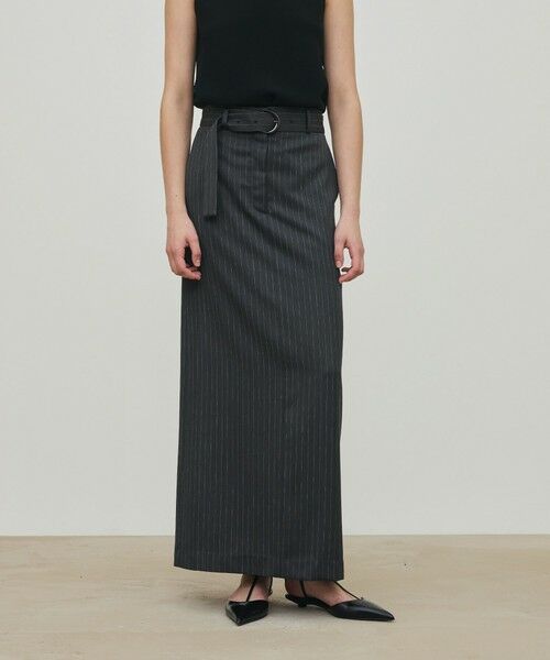 TOMORROWLAND / トゥモローランド ロング・マキシ丈スカート | ウールドスキン ベルデッドストレートスカート | 詳細2