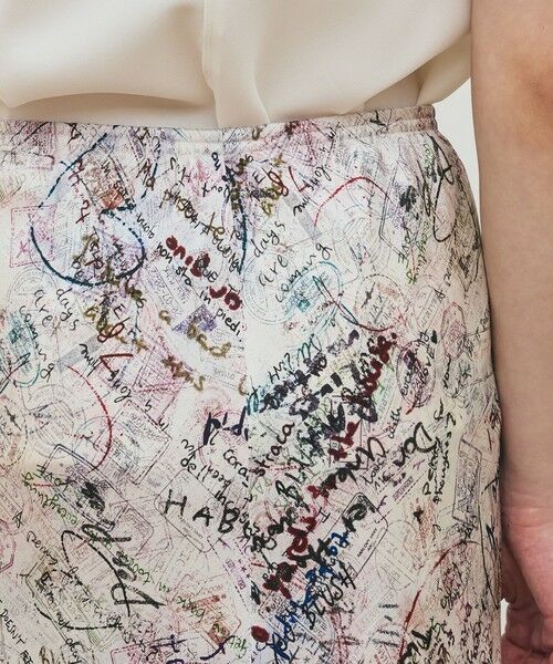 TOMORROWLAND / トゥモローランド ロング・マキシ丈スカート | メッセージ ウォールプリント エラスティックストレートスカート | 詳細6