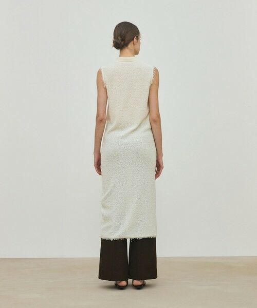 TOMORROWLAND / トゥモローランド ミニ丈・ひざ丈ワンピース | カールヤーンニット シャツワンピース | 詳細4