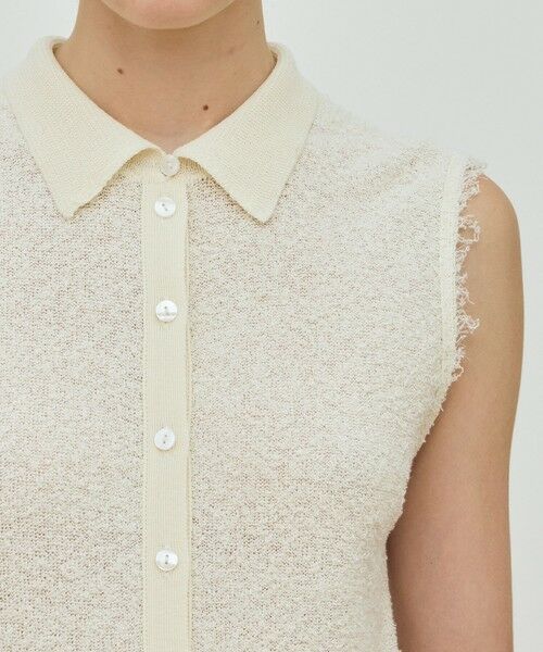 TOMORROWLAND / トゥモローランド ミニ丈・ひざ丈ワンピース | カールヤーンニット シャツワンピース | 詳細5