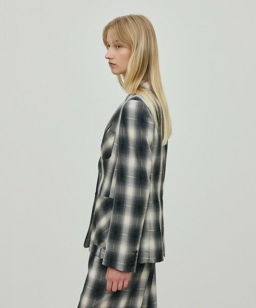 TOMORROWLAND / トゥモローランド テーラードジャケット | アキハ オンブレーチェック  シングルジャケット | 詳細3