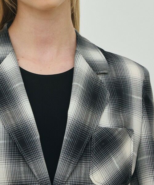 TOMORROWLAND / トゥモローランド テーラードジャケット | アキハ オンブレーチェック  シングルジャケット | 詳細6