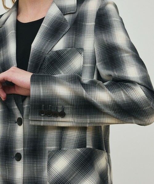 TOMORROWLAND / トゥモローランド テーラードジャケット | アキハ オンブレーチェック  シングルジャケット | 詳細7