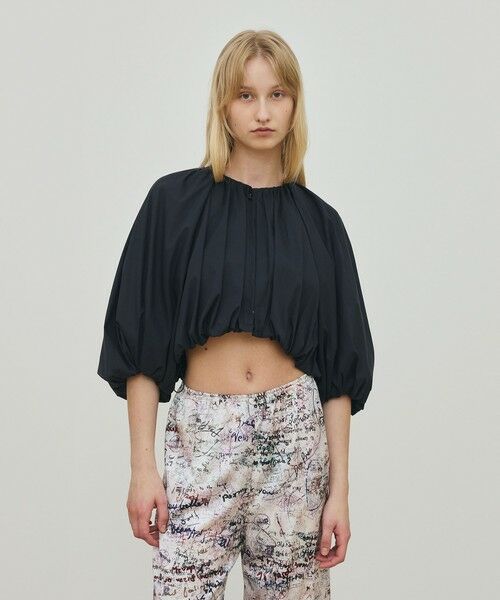 TOMORROWLAND / トゥモローランド ブルゾン | コットンストレッチポプリン クロップドバブルブルゾン | 詳細2