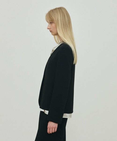 TOMORROWLAND / トゥモローランド ノーカラージャケット | ライトダブルクロス ノーカラージャケット | 詳細3