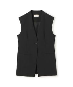 TOMORROWLAND / トゥモローランド ノーカラージャケット | ライトダブルクロス ノーカラージレ