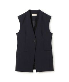 TOMORROWLAND / トゥモローランド ノーカラージャケット | ライトダブルクロス ノーカラージレ